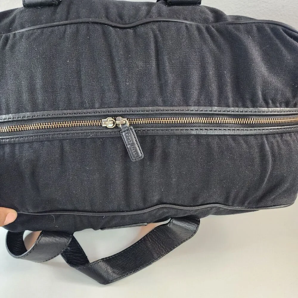 RARE Jordan Brand x Cole Haan Black Leather Canvas Collab Weekender Duffle Bag